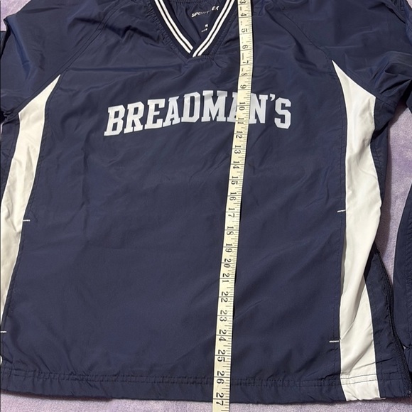 Sport-Tek Navy and White V-Neck Pullover - Picture 6 of 7